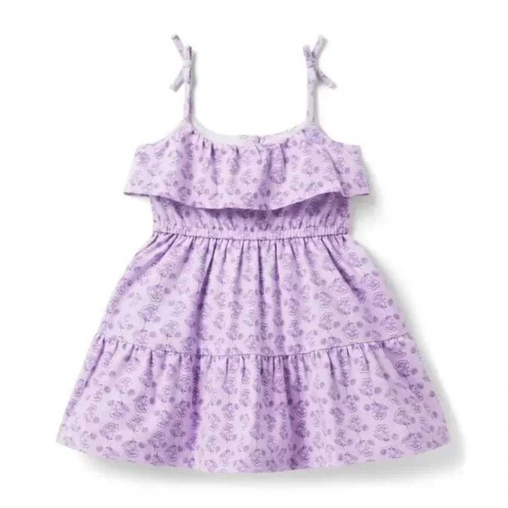 Janie and Jack Floral Ruffle Sundress Girls Size 3‎